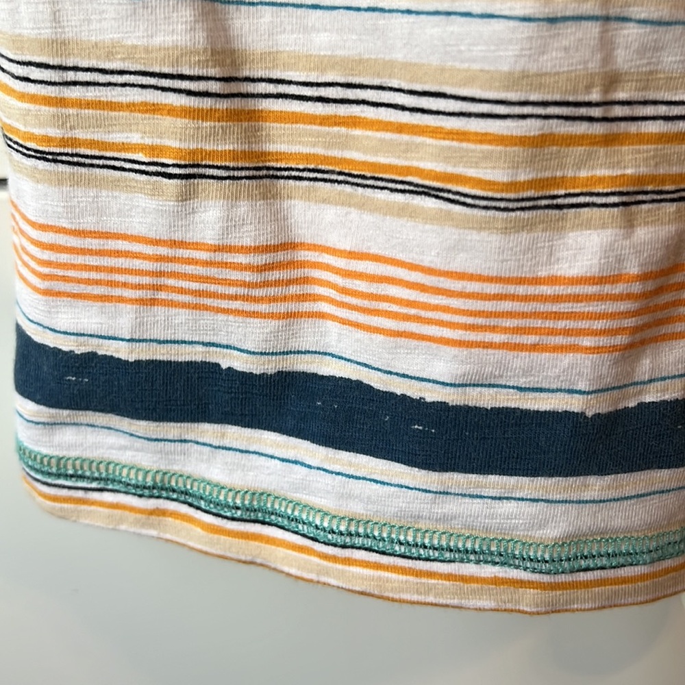 Matilda Jane Clothing Boys āBest Summer Everā Striped Muscle Tee Tank Top Size 6 - Picture 7 of 8